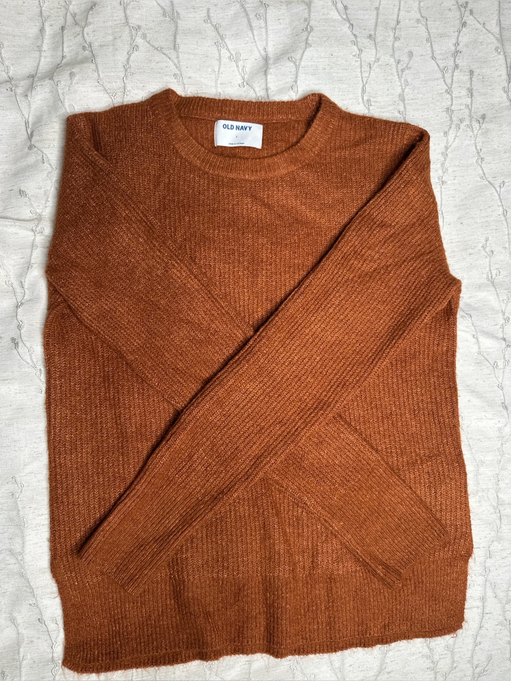 Old Navy Men’s Rust Orange Crewneck Sweater - Picture 2 of 6